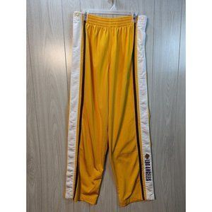 Vintage Y2K Nike Team Men’s Large Gold Snap Tear Away Basketball Sweatpants